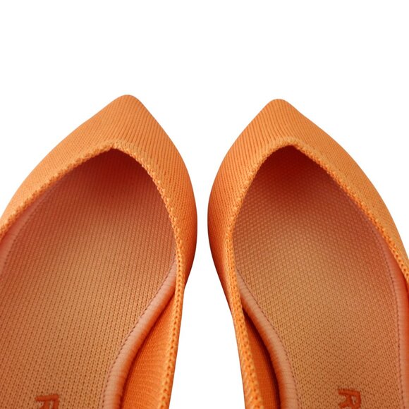 Rothy's The Point Tangerine Orange Ballet Flats Shoes - Picture 4 of 8